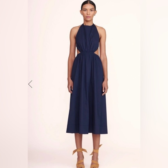 Staud Vanessa Dress in Navy NWT - Picture 2 of 7
